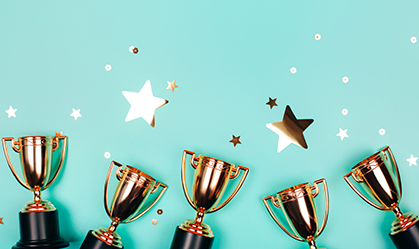 Image of awards and stars